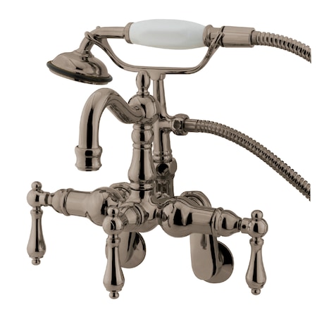 Kingston Brass Wall-Mount Clawfoot Tub Faucet, Brushed Nickel, Tub Wall Mount CC1301T8