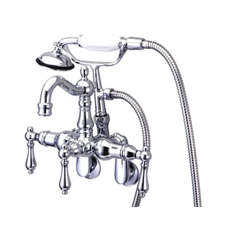 Kingston Brass Wall-Mount Clawfoot Tub Faucet, Polished Chrome, Tub Wall Mount CC1302T1