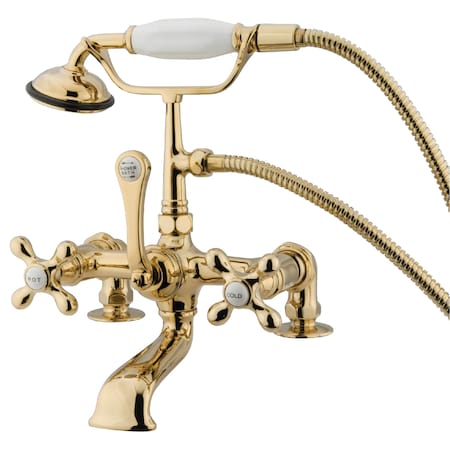 Kingston Brass Deck-Mount Clawfoot Tub Faucet, Polished Brass, Deck Mount CC209T2