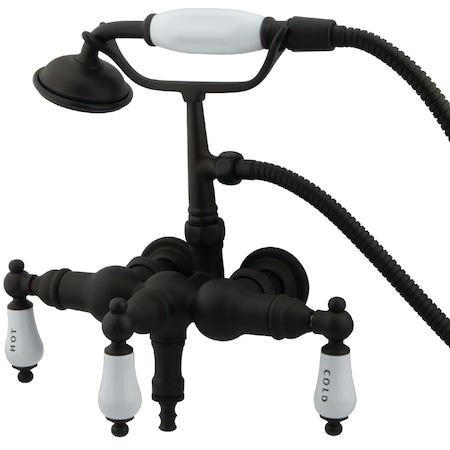 Kingston Brass Wall-Mount Clawfoot Tub Faucet, Oil Rubbed Bronze, Tub Wall Mount CC21T5