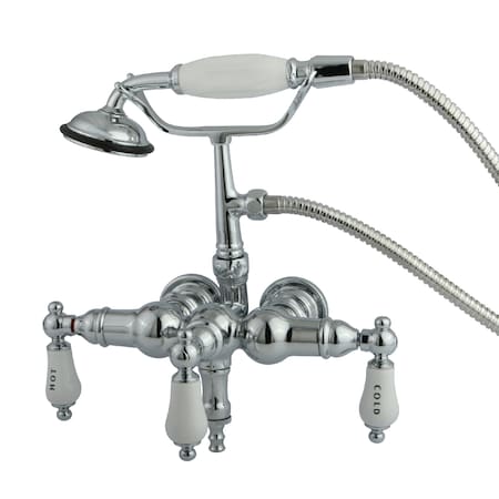Kingston Brass Wall-Mount Clawfoot Tub Faucet, Polished Chrome, Tub Wall Mount CC22T1