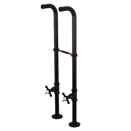 Kingston Brass CC266S5BEX Freestanding Supply Line with Stop Valve & Handle CC266S5BEX