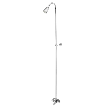 Kingston Brass Tub and Shower Faucet, Polished Chrome, Tub Wall Mount CC3121