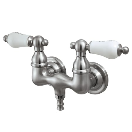 Kingston Brass Wall-Mount Clawfoot Tub Faucet, Brushed Nickel, Tub Wall Mount CC33T8
