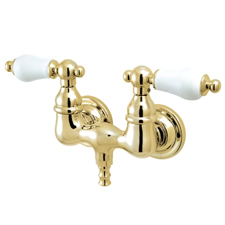 Kingston Brass Wall-Mount Clawfoot Tub Faucet, Polished Brass, Tub Wall Mount CC35T2