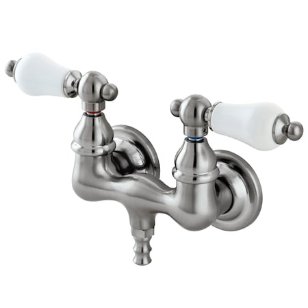 Kingston Brass Wall-Mount Clawfoot Tub Faucet, Brushed Nickel, Tub Wall Mount CC35T8