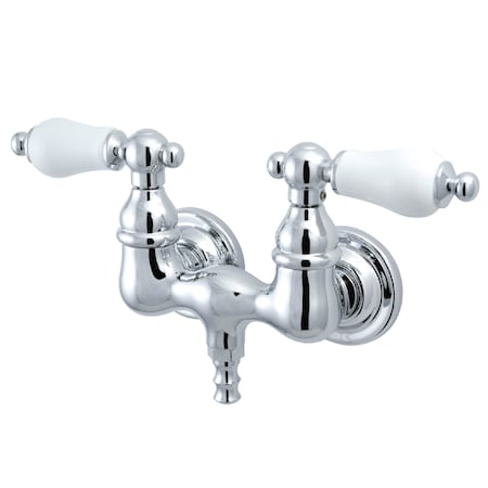 Kingston Brass Wall-Mount Clawfoot Tub Faucet, Polished Chrome, Tub Wall Mount CC36T1