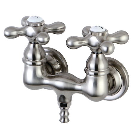 Kingston Brass Wall-Mount Clawfoot Tub Faucet, Brushed Nickel, Tub Wall Mount CC37T8