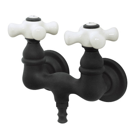 Kingston Brass Wall-Mount Clawfoot Tub Faucet, Oil Rubbed Bronze, Tub Wall Mount CC39T5