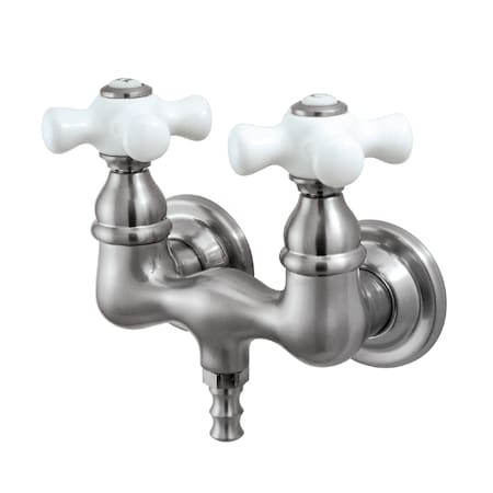 Kingston Brass Wall-Mount Clawfoot Tub Faucet, Brushed Nickel, Tub Wall Mount CC39T8