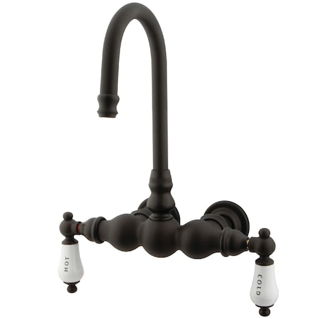 Kingston Brass Wall-Mount Clawfoot Tub Faucet, Oil Rubbed Bronze, Tub Wall Mount CC3T5