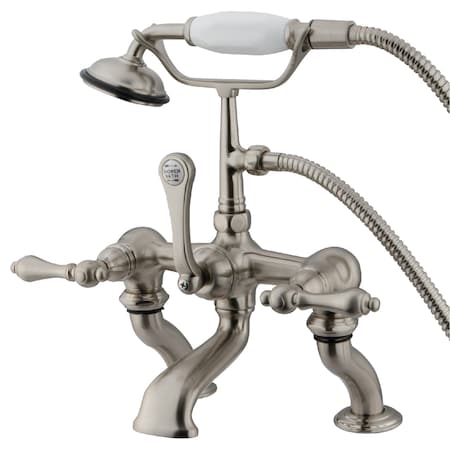 Kingston Brass Deck-Mount Clawfoot Tub Faucet, Brushed Nickel, Deck Mount CC409T8