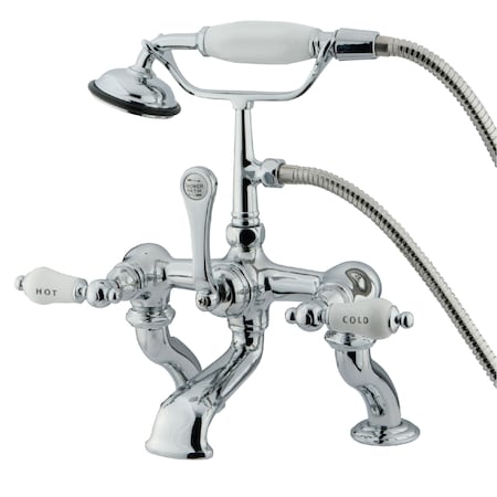 Kingston Brass Deck-Mount Clawfoot Tub Faucet, Polished Chrome, Deck Mount CC414T1
