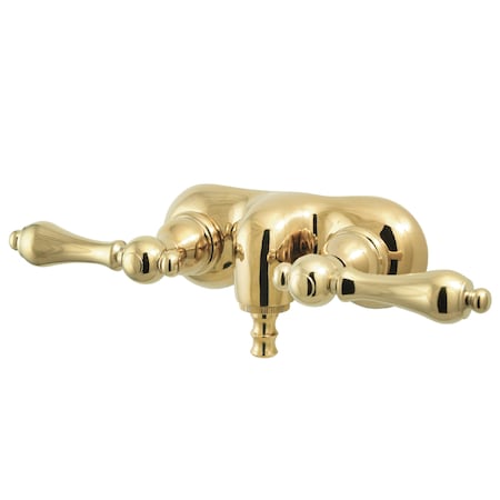 Kingston Brass Wall-Mount Clawfoot Tub Faucet, Polished Brass, Tub Wall Mount CC41T2