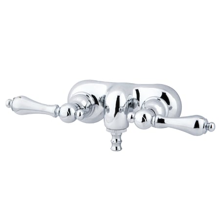 Kingston Brass Wall-Mount Clawfoot Tub Faucet, Polished Chrome, Tub Wall Mount CC42T1