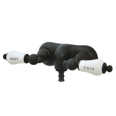 Kingston Brass Wall-Mount Clawfoot Tub Faucet, Oil Rubbed Bronze, Tub Wall Mount CC43T5