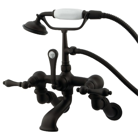 Kingston Brass Wall-Mount Clawfoot Tub Faucet, Oil Rubbed Bronze, Tub Wall Mount CC457T5