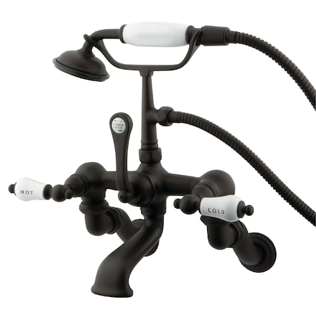 Kingston Brass Wall-Mount Clawfoot Tub Faucet, Oil Rubbed Bronze, Tub Wall Mount CC461T5