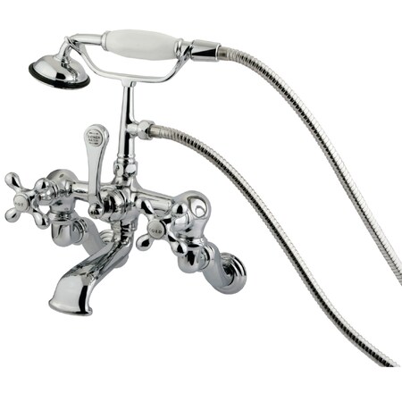 Kingston Brass Wall-Mount Clawfoot Tub Faucet, Polished Chrome, Tub Wall Mount CC464T1