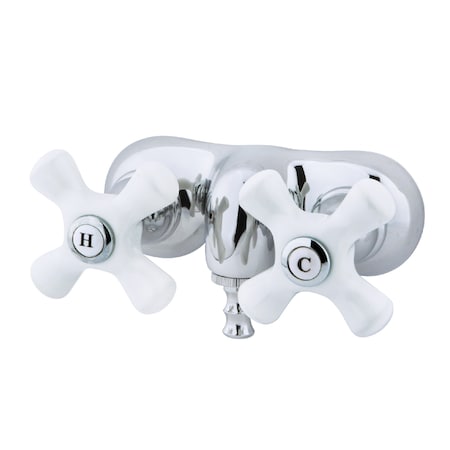 Kingston Brass Wall-Mount Clawfoot Tub Faucet, Polished Chrome, Tub Wall Mount CC50T1