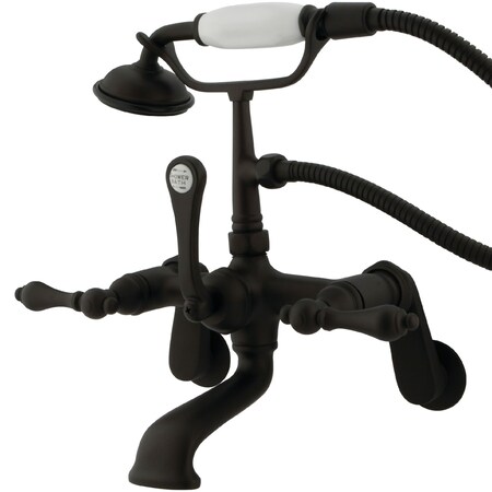 Kingston Brass Wall-Mount Clawfoot Tub Faucet, Oil Rubbed Bronze, Tub Wall Mount CC51T5