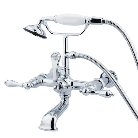 Kingston Brass Wall-Mount Clawfoot Tub Faucet, Polished Chrome, Tub Wall Mount CC542T1