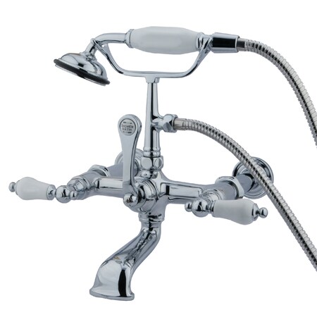 Kingston Brass Wall-Mount Clawfoot Tub Faucet, Polished Chrome, Tub Wall Mount CC544T1