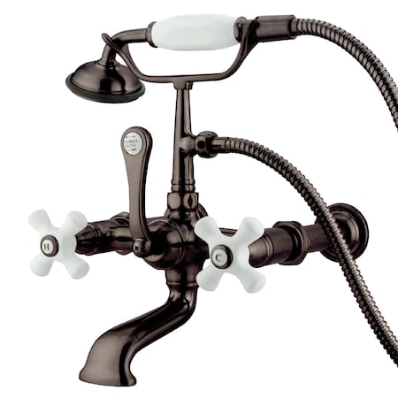 Kingston Brass Wall-Mount Clawfoot Tub Faucet, Oil Rubbed Bronze, Tub Wall Mount CC549T5