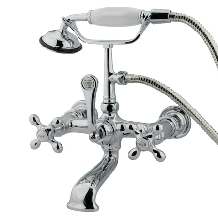 Kingston Brass Wall-Mount Clawfoot Tub Faucet, Polished Chrome, Tub Wall Mount CC558T1