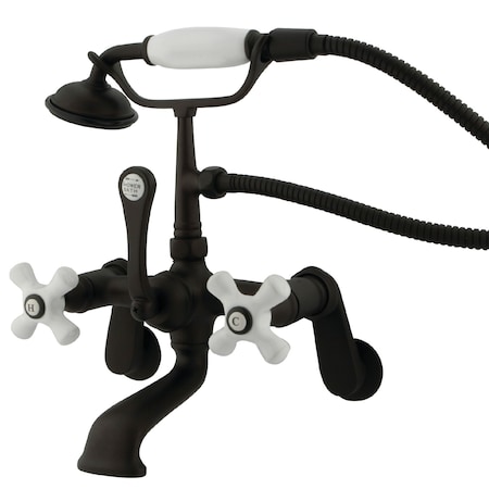 Kingston Brass Wall-Mount Clawfoot Tub Faucet, Oil Rubbed Bronze, Tub Wall Mount CC59T5