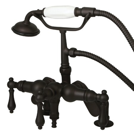 Kingston Brass Deck-Mount Clawfoot Tub Faucet, Standard, 3" to 8", 2, Deck Mount, Oil Rubbed Bronze CC619T5