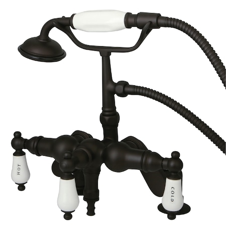 Kingston Brass Deck-Mount Clawfoot Tub Faucet, Standard, 3" to 8", 2, Deck Mount, Oil Rubbed Bronze CC623T5