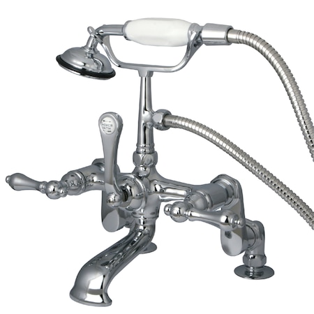 Kingston Brass Deck-Mount Clawfoot Tub Faucet, Standard, 3" to 12", 2, Deck Mount, Polished Chrome CC652T1