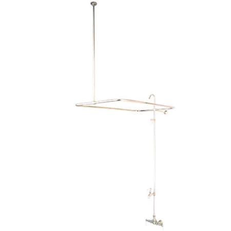 Kingston Brass Wall-Mount Clawfoot Tub Faucet, Standard, 3-3/8", 2, Tub Wall Mount, Brushed Nickel CC65T8