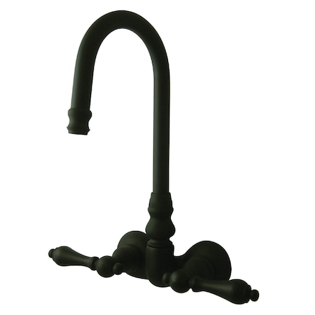 Kingston Brass Wall-Mount Clawfoot Tub Faucet, Oil Rubbed Bronze, Tub Wall Mount CC71T5