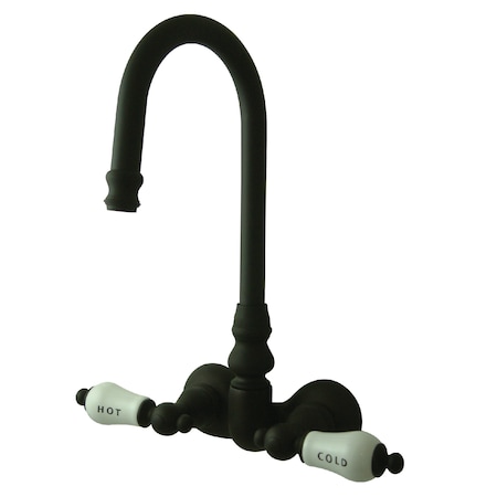 Kingston Brass Wall-Mount Clawfoot Tub Faucet, Oil Rubbed Bronze, Tub Wall Mount CC73T5