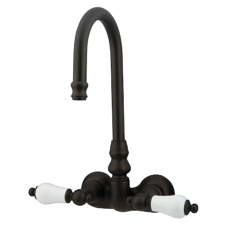 Kingston Brass Wall-Mount Clawfoot Tub Faucet, Oil Rubbed Bronze, Tub Wall Mount CC75T5
