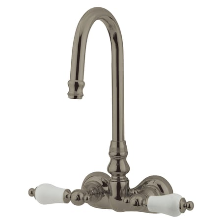 Kingston Brass Wall-Mount Clawfoot Tub Faucet, Brushed Nickel, Tub Wall Mount CC75T8