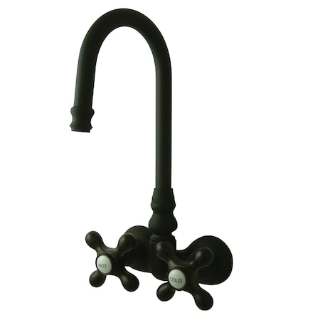 Kingston Brass Wall-Mount Clawfoot Tub Faucet, Oil Rubbed Bronze, Tub Wall Mount CC77T5