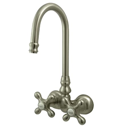 Kingston Brass Wall-Mount Clawfoot Tub Faucet, Brushed Nickel, Tub Wall Mount CC77T8