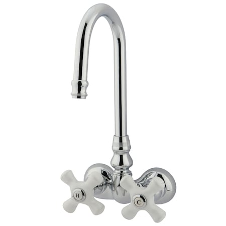 Kingston Brass Wall-Mount Clawfoot Tub Faucet, Polished Chrome, Tub Wall Mount CC80T1