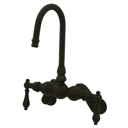 Kingston Brass Wall-Mount Clawfoot Tub Faucet, Oil Rubbed Bronze, Tub Wall Mount CC81T5