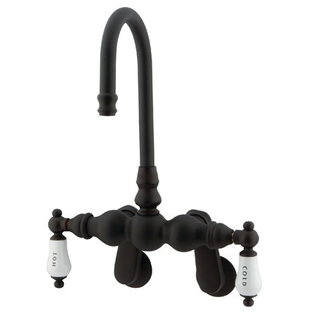 Kingston Brass Wall-Mount Clawfoot Tub Faucet, Oil Rubbed Bronze, Tub Wall Mount CC85T5