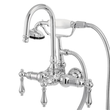 Kingston Brass Wall-Mount Clawfoot Tub Faucet, Polished Chrome, Tub Wall Mount CC8T1