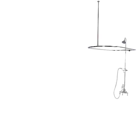 Kingston Brass Clawfoot Tub Faucet Packages, Standard, 3-3/8", 2, Tub Wall Mount, Polished Chrome CCK2181AL