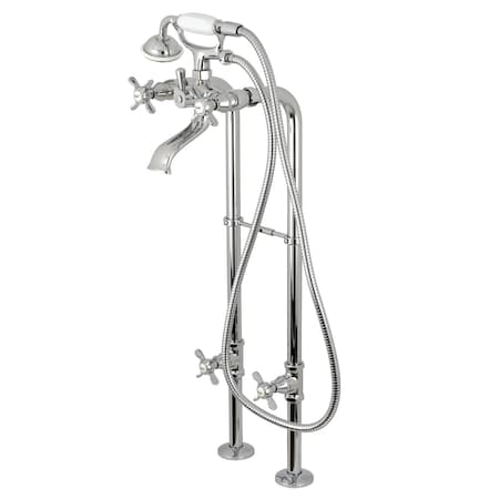 Kingston Brass Freestanding Tub Faucet, Standard, 2, Freestanding, Polished Chrome CCK285K1