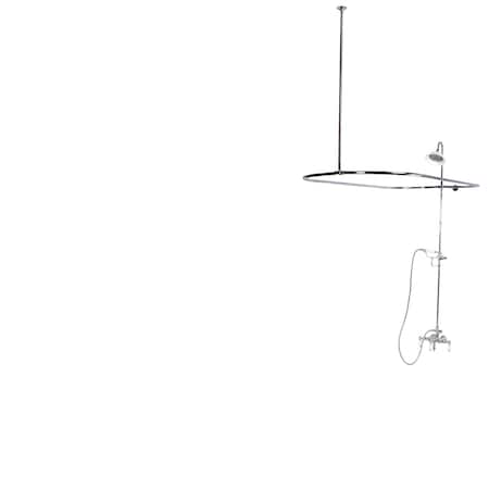 Kingston Brass Clawfoot Tub Faucet Packages, Standard, 3-3/8", 2, Tub Wall Mount, Polished Chrome CCK3141PL