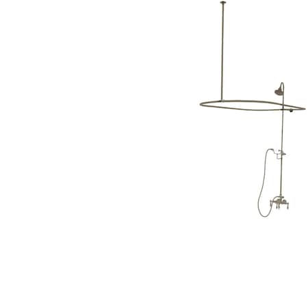 Kingston Brass Clawfoot Tub Faucet Packages, Standard, 3-3/8", 2, Tub Wall Mount, Brushed Nickel CCK3188AL