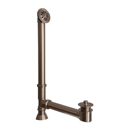 Cahaba Classics Tub Waste and Overflow in Satin Nickel 1 CCL1001SN