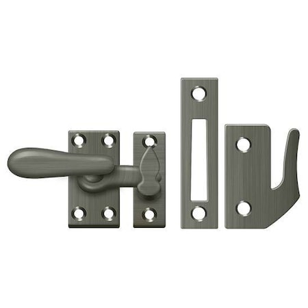 Deltana Window Lock, Casement Fastener, Medium Antique Nickel CF66U15A